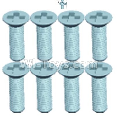 Wltoys 12403 Countersunk head screws(8PCS)-M2.6X8,Wltoys 12403 RC Car Spare Parts Replacement Accessories,1:12 Scale 4wd,2.4G 12403 rc racing car Parts,On Road Drift Racing Truck Car Parts