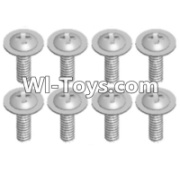 Wltoys 12423 Car Spare Parts-00100 Pan head screws with cross media(8PCS)-M2X8 PMW,Wltoys 12423 RC Car Spare Parts Replacement Accessories,1:12 Scale 4wd,2.4G 12423 RC racing car Parts,On Road Drift Racing Truck Car Parts