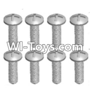 Wltoys 12423 Car Spare Parts-00101 Cross recessed pan head screws(8PCS)-M2.5X8 PM,Wltoys 12423 RC Car Spare Parts Replacement Accessories,1:12 Scale 4wd,2.4G 12423 RC racing car Parts,On Road Drift Racing Truck Car Parts