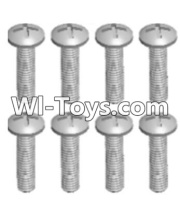 Wltoys 12423 Car Spare Parts-00102 Cross recessed pan head screws(8PCS)-M2.5X10 PM,Wltoys 12423 RC Car Spare Parts Replacement Accessories,1:12 Scale 4wd,2.4G 12423 RC racing car Parts,On Road Drift Racing Truck Car Parts