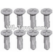 Wltoys 12423 Car Spare Parts-00113 Cross recessed Flat head screws(8PCS)-M2.5X6 KM,Wltoys 12423 RC Car Spare Parts Replacement Accessories,1:12 Scale 4wd,2.4G 12423 RC racing car Parts,On Road Drift Racing Truck Car Parts