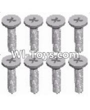 Wltoys 12423 Car Spare Parts-00116 Cross recessed Flat head screws(8PCS)-M2X8 KM,Wltoys 12423 RC Car Spare Parts Replacement Accessories,1:12 Scale 4wd,2.4G 12423 RC racing car Parts,On Road Drift Racing Truck Car Parts