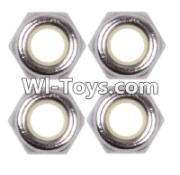 Wltoys 12423 Car Spare Parts-00118 M2.5 Anti loose nut(4PCS),Wltoys 12423 RC Car Spare Parts Replacement Accessories,1:12 Scale 4wd,2.4G 12423 RC racing car Parts,On Road Drift Racing Truck Car Parts