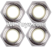 Wltoys 12423 Car Spare Parts-00119 M4 Anti loose nut(4PCS),Wltoys 12423 RC Car Spare Parts Replacement Accessories,1:12 Scale 4wd,2.4G 12423 RC racing car Parts,On Road Drift Racing Truck Car Parts