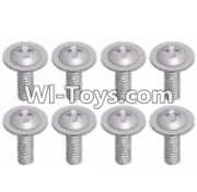 Wltoys 12423 Car Spare Parts-00129 Pan head screws with cross media(8PCS)-M2.3X8,Wltoys 12423 RC Car Spare Parts Replacement Accessories,1:12 Scale 4wd,2.4G 12423 RC racing car Parts,On Road Drift Racing Truck Car Parts