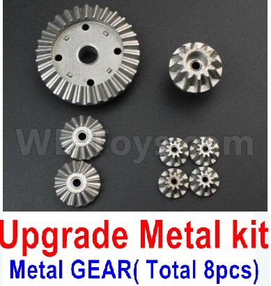 Wltoys 12427 Parts-Upgrade Metal Kit-(Metal gear,total 8pcs),Wltoys 12427 RC Car Parts,Wltoys 1/12 Parts
