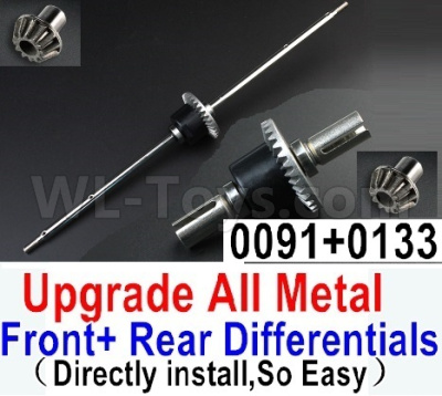 Wltoys 12427 Parts-Upgrade All Metal Front + Rear Differentials-2020 Version,Can Directly install,So Easy,Wltoys 12427 RC Car Parts,Wltoys 1/12 Parts