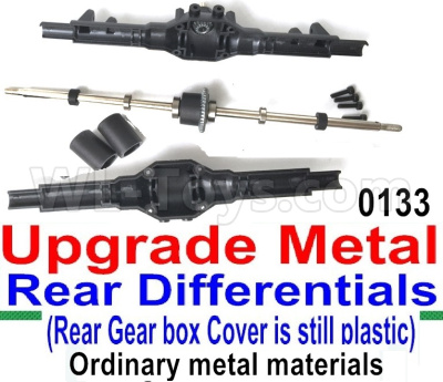 Wltoys 12427 Parts-Upgrade Metal Rear Differentials Assembly and Official Plastic Rear gear box cover-12427-0013,Wltoys 12427 RC Car Parts,Wltoys 1/12 Parts