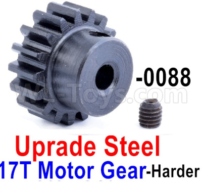 Wltoys 12427 Parts-Upgrade Steel Motor Gear-17T-Harder,Wltoys 12427 RC Car Parts,Wltoys 1/12 Parts
