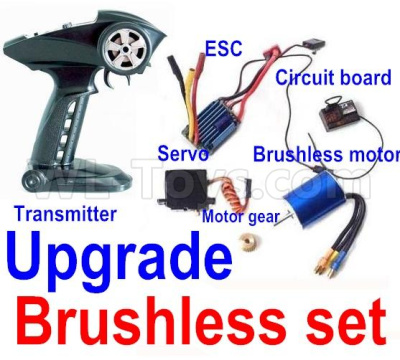 Wltoys 12427 Parts-Upgrade Brushless set,Include the Brushless Motor,Motor gear,ESC,Transmitter,Servo.Perfcet fit for the Wltoys 12427 Car,Wltoys 12427 RC Car Parts,Wltoys 1/12 Parts
