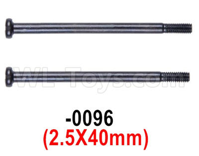 Wltoys 12427 Parts-Cross step lower half tooth screw-12427-0096-(2PCS)-2.5X40mm,Wltoys 12427 RC Car Parts,Wltoys 1/12 Parts