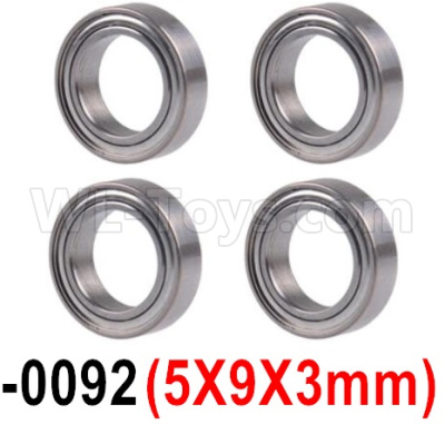 Wltoys 12427 Bearing-5X9X3mm,12427-0092,Total 4pcs,Wltoys 12427 RC Car Parts,Wltoys 1/12 Parts