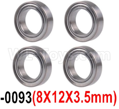 Wltoys 12427 Bearing-8X12X3.5mm-12427-0093,Total 4pcs,Wltoys 12427 RC Car Parts,Wltoys 1/12 Parts