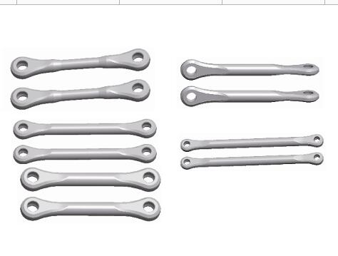 Wltoys 12428-B.0818+0819+0820+0821+0822 Spare Parts Whole Rod unit(Total 10pcs),Wltoys 12428-B Rc Car Spare Parts Replacement Accessories,1:12 Scale 4wd,2.4G 12428-B rc racing car Parts,On Road Drift Racing Truck Car Parts