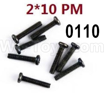 Wltoys 12428 screws-Cross recessed pan head screws(8PCS)-M2X10 PM Parts, 12428-0110 screws Parts
