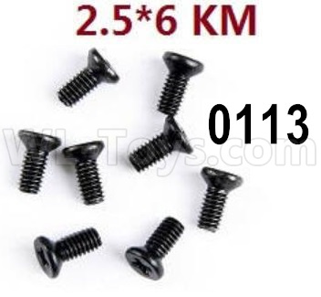 Wltoys 12428 Cross recessed Flat head screws(8PCS)-M2.5X6 KM Parts, 12428-0113 screws Parts