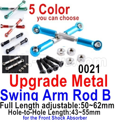 Wltoys 12428 Upgrade Parts-Metal Swing arm Rod B(2pcs) Parts, 12428-0021