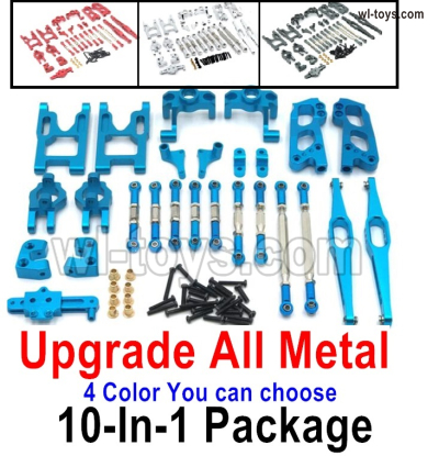 Wltoys 12428 Upgrade ALL Metal Kit A. ALL 10-In-1 Package. 4 Color you can choose. Wltoys 12428 1/12 Parts,Wltoys 12428 RC Car Parts