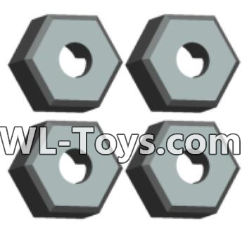Wltoys 18428 Plastic Combination device, six angle wheel seat(4pcs),Wltoys 18428 RC Car Spare Parts Replacement Accessories,1:18 Scale 4wd,2.4G 18428 rc racing car Parts,On Road Drift Racing Truck Car Parts