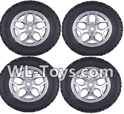 Wltoys 18428 Whole wheel unit(4 set)-Black,Wltoys 18428 RC Car Spare Parts Replacement Accessories,1:18 Scale 4wd,2.4G 18428 rc racing car Parts,On Road Drift Racing Truck Car Parts