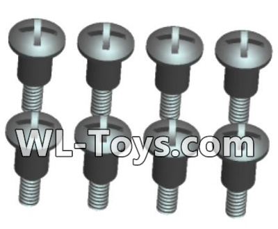Wltoys 18428 Phillips Round head Self-tapping Step half tooth screws-ST2X8PB(8pcs),Wltoys 18428 RC Car Spare Parts Replacement Accessories,1:18 Scale 4wd,2.4G 18428 rc racing car Parts,On Road Drift Racing Truck Car Parts