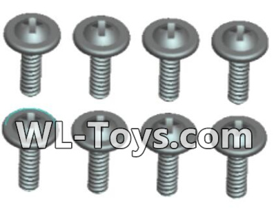Wltoys 18428 Phillips Round head Self-tapping screws With media-ST2X10PWB(8pcs),Wltoys 18428 RC Car Spare Parts Replacement Accessories,1:18 Scale 4wd,2.4G 18428 rc racing car Parts,On Road Drift Racing Truck Car Parts