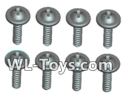 Wltoys 18428 Phillips Round head Self-tapping screws With media-ST2X14PWB(8pcs),Wltoys 18428 RC Car Spare Parts Replacement Accessories,1:18 Scale 4wd,2.4G 18428 rc racing car Parts,On Road Drift Racing Truck Car Parts