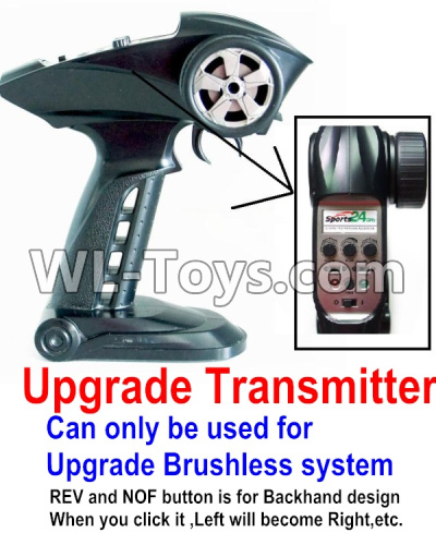JJRC Q46 Upgrade Transmitter(Can only be used for the Brushless set)(160M distance control,REV and NOF button is for Backhand design,When you click it ,Left will become Right,etc.),JJRC Q46 Parts,jjrc q46 speedrunner Parts,JJRC Q46 1/12 Parts