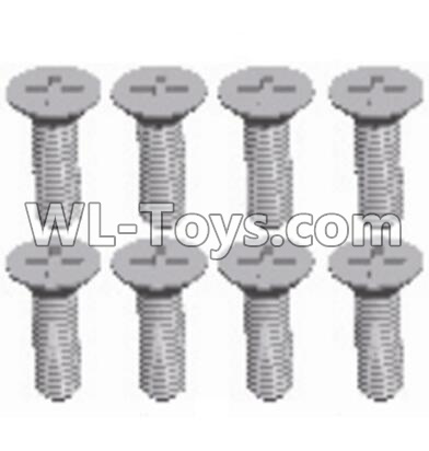JJRC Q46 screws Parts-Cross recessed Flat head screws(8PCS)-M2.5X6 KM,JJRC Q46 Parts,jjrc q46 speedrunner Parts,JJRC Q46 1/12 Parts