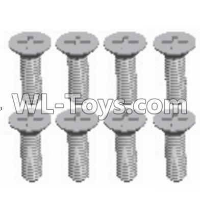 JJRC Q46 screws Parts-Cross recessed Flat head screws(8PCS)-M2.5X10 KM,JJRC Q46 Parts,jjrc q46 speedrunner Parts,JJRC Q46 1/12 Parts