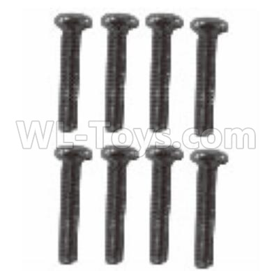 Wltoys 12628 12428-A.0362 Round head with machine head screw(ST2.0X10PW W4 )-8PCS,Wltoys 12628 RC Car Spare Parts Replacement Accessories,1:12 Scale 6wd,2.4G 12628 rc racing car Parts