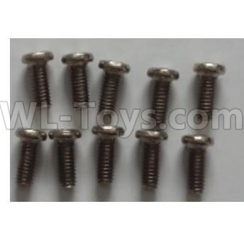 Wltoys 12628 12628.0797 Round head machine screw -2.5x6PM D4(10pcs),Wltoys 12628 RC Car Spare Parts Replacement Accessories,1:12 Scale 6wd,2.4G 12628 rc racing car Parts