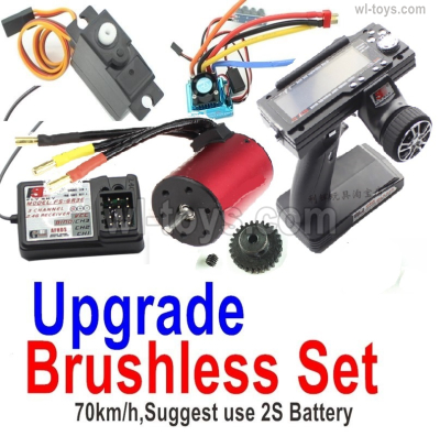 Wltoys 144001 Brushless set-Upgrade Brushless motor+ ESC+Motor gear +Receiver + Transmitter-70km/h