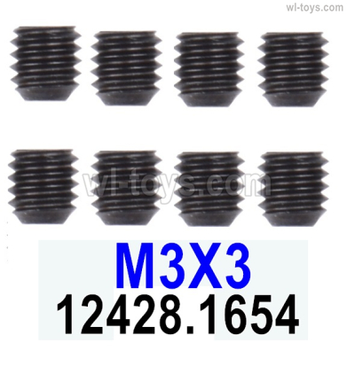 Wltoys 14401 Parts-M3 Machine screws(8pcs)-M3X3-12428.0098,Wltoys 14401 1/14 Parts,Wltoys 14401 RC Car Parts