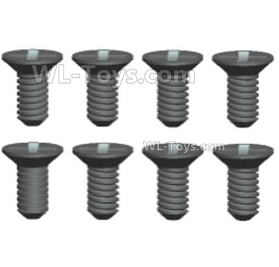 Wltoys 144001 Screws Parts--2X6kM-8pcs-18428.0422,Cross Flat head tooth screw,Wltoys 144001 1/14 Parts,Wltoys 144001 RC Car Parts