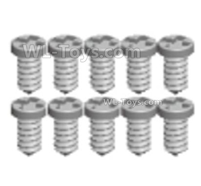 Wltoys 14401 Parts-Screws Parts--2X7PB-8pcs-A979-4.0582,Cross Pan head tooth screw ,Wltoys 14401 1/14 Parts,Wltoys 14401 RC Car Parts