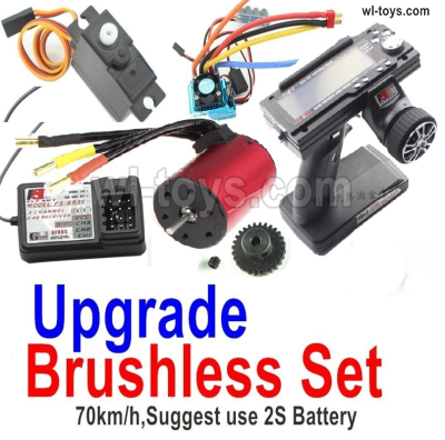 Wltoys 144002 Brushless set-Upgrade Brushless motor + ESC + Motor gear + Receiver + Transmitter-70km/ht.Wltoys 144002 1/14 Parts, Wltoys 44002 RC Car Parts.