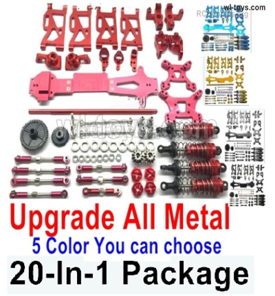 Wltoys 144002 Upgrade ALL Metal Kit. All 20-In-1 Package.5 Color you can choose.Wltoys 144002 1/14 Parts, Wltoys 44002 RC Car Parts.