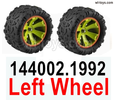 Wltoys 144002 Parts-Left Wheel unit.144002.1992. The Left Tires.Total 2 set.Wltoys 144002 1/14 Parts, Wltoys 44002 RC Car Parts.