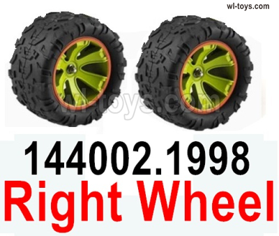 Wltoys 144002 Parts-Right Wheel unit.144002.1998.The Right Tires.Total 2 set.Wltoys 144002 1/14 Parts, Wltoys 44002 RC Car Parts.