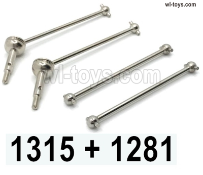 Wltoys 144002 Upgrade Parts 2pcs Cardan shaft and 2pcs Dog Bones.1315 + 1281.Wltoys 144002 1/14 Parts, Wltoys 44002 RC Car Parts.