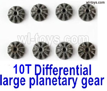 Wltoys 144002 Parts-Metal 10T Differential large planetary gear.144001.1271.Total 8pcs.(Hardware)Wltoys 144002 1/14 Parts, Wltoys 44002 RC Car Parts.