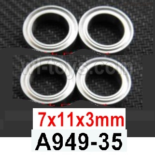 Wltoys 144002 Parts-Ball bearing. 7X11X3mm Bearings.A949-35.Wltoys 144002 1/14 Parts, Wltoys 44002 RC Car Parts.