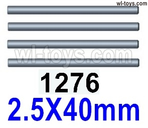 Wltoys 144002 Parts-Swing arm optical axis.144001.1276.Total 4pcs.The size is 2.5X40mm.Wltoys 144002 1/14 Parts, Wltoys 44002 RC Car Parts.