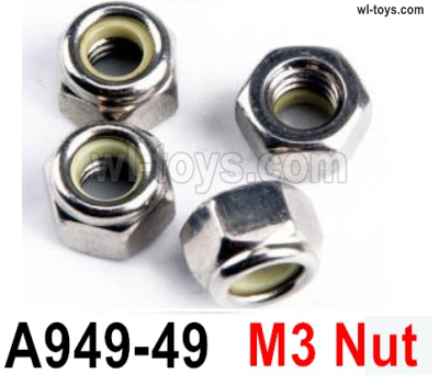 Wltoys 144002 Parts-A949-49 M3 Anti loose nut.Total 4pcs.Wltoys 144002 1/14 Parts, Wltoys 44002 RC Car Parts.