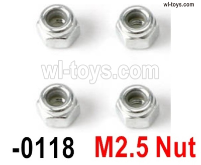 Wltoys 144002 Parts-12428.00118 M2.5 Anti loose nut.Total 4PCS.Wltoys 144002 1/14 Parts, Wltoys 44002 RC Car Parts.