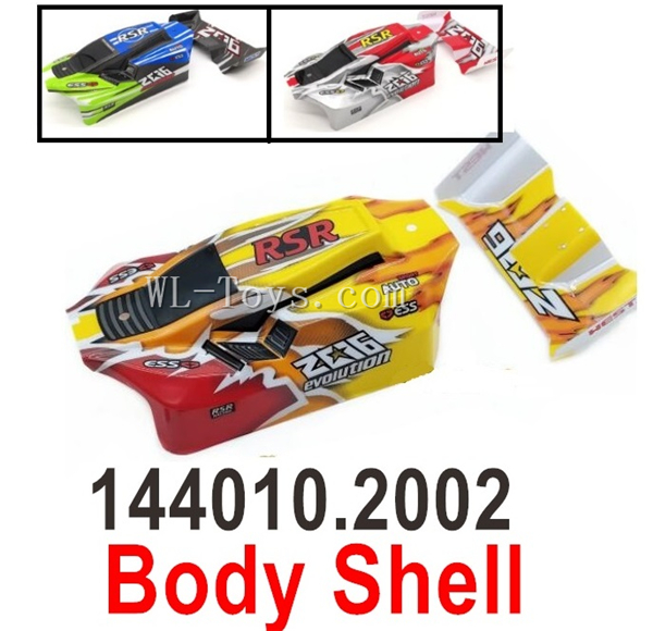Wltoys 144010 Body shell cover. 144010.2002, 3 color you can choose,Yellow,Red or Green Color. Wltoys 144010 1/14 Parts,Wltoys 144010 RC Car Parts