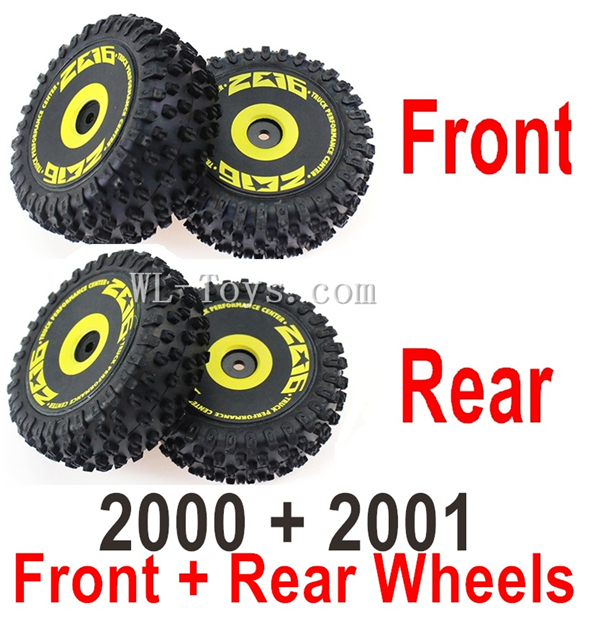 Wltoys 144010 Tires Wheel unit.2 set Front Tires + 2 Set Rear Tires, The number is 144010.2000 + 2001. 2 color you can choose.Wltoys 144010 1/14 RC Car Parts,