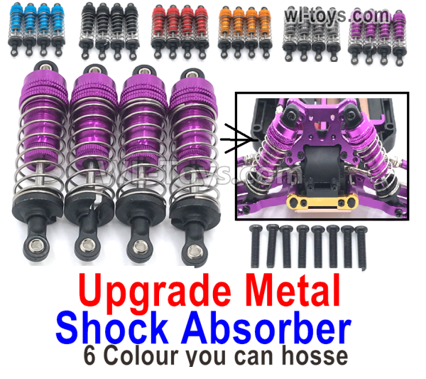 Wltoys 144010 Upgrade Metal Shock Absorber.144001.1316, Total 4pcs. It Can be used for the Front or Rear. There are 5 colors you an choose.
