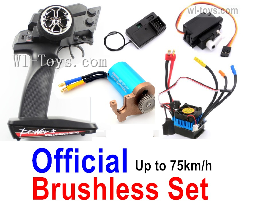 Wltoys 144010 Brushless set-Upgrade Brushless motor+ ESC+Motor gear +Receiver + Transmitter-75km/h